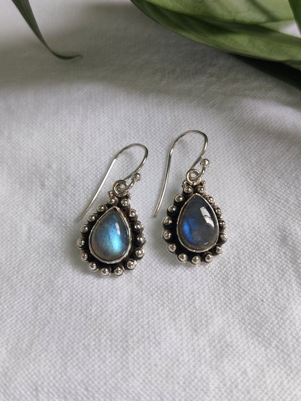 Silver Gemstone Earrings