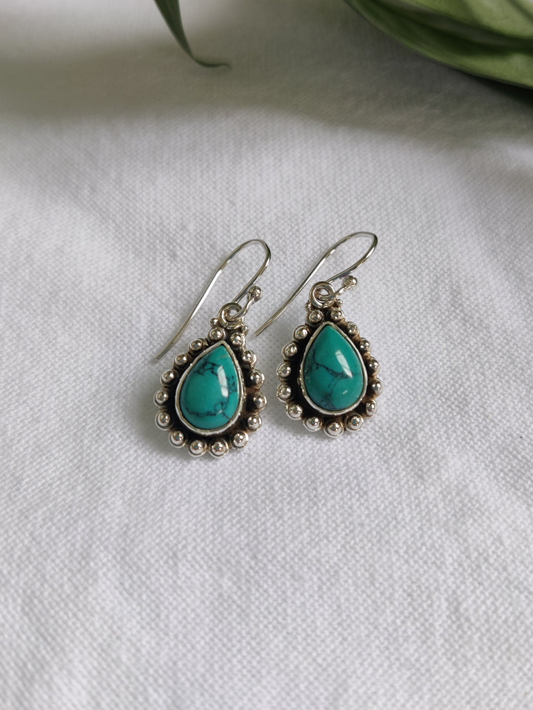 Silver Gemstone Earrings