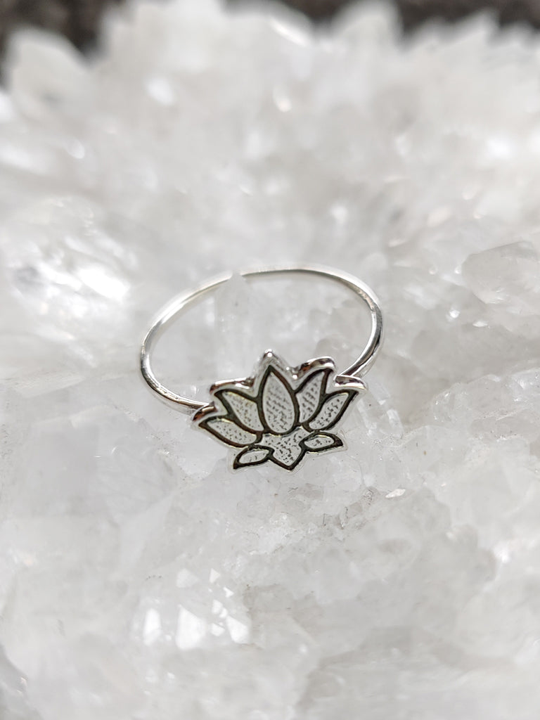 Sterling Silver Lotus Ring