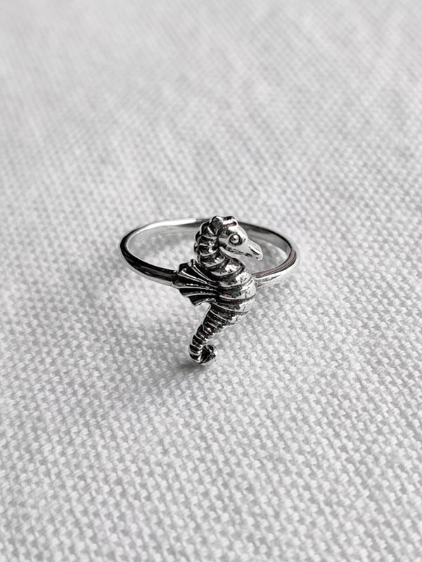 Sterling Silver Seahorse Ring