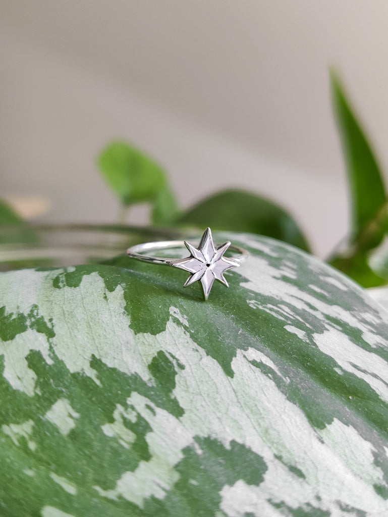 Sterling Silver 8 Point Star Ring