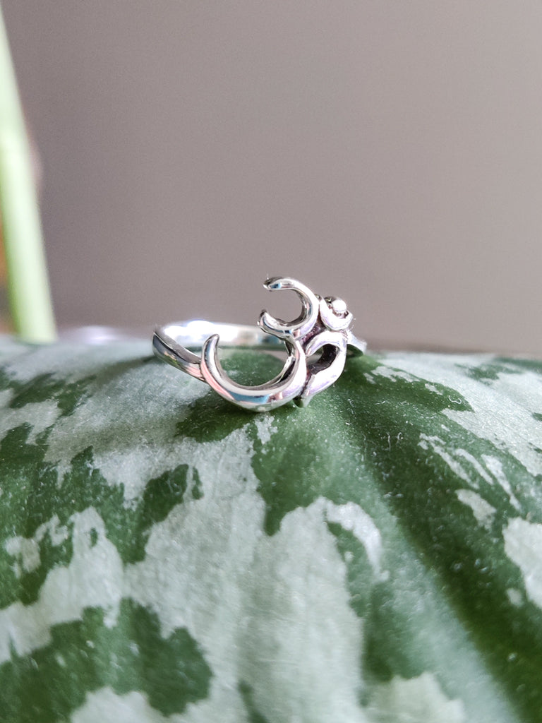 Sterling Silver Om Ring