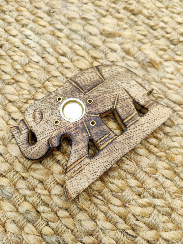 Wooden Elephant Incense Holder