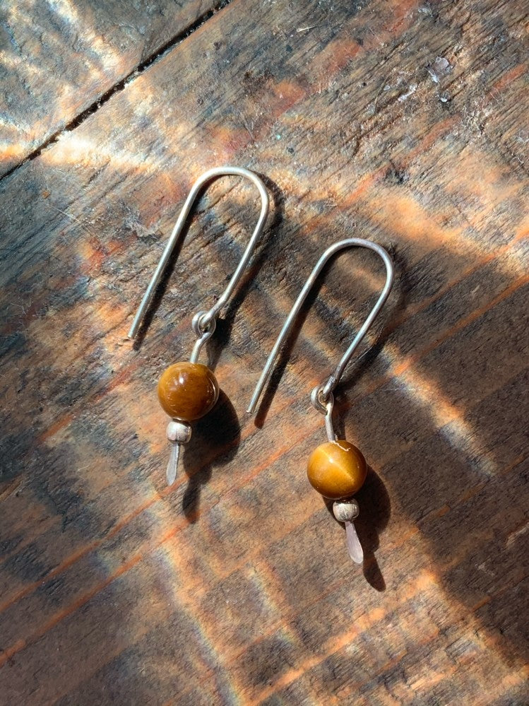 Tigers Eye Drop Earrings